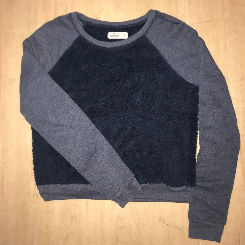 Navy Fluffy Sweatshirt